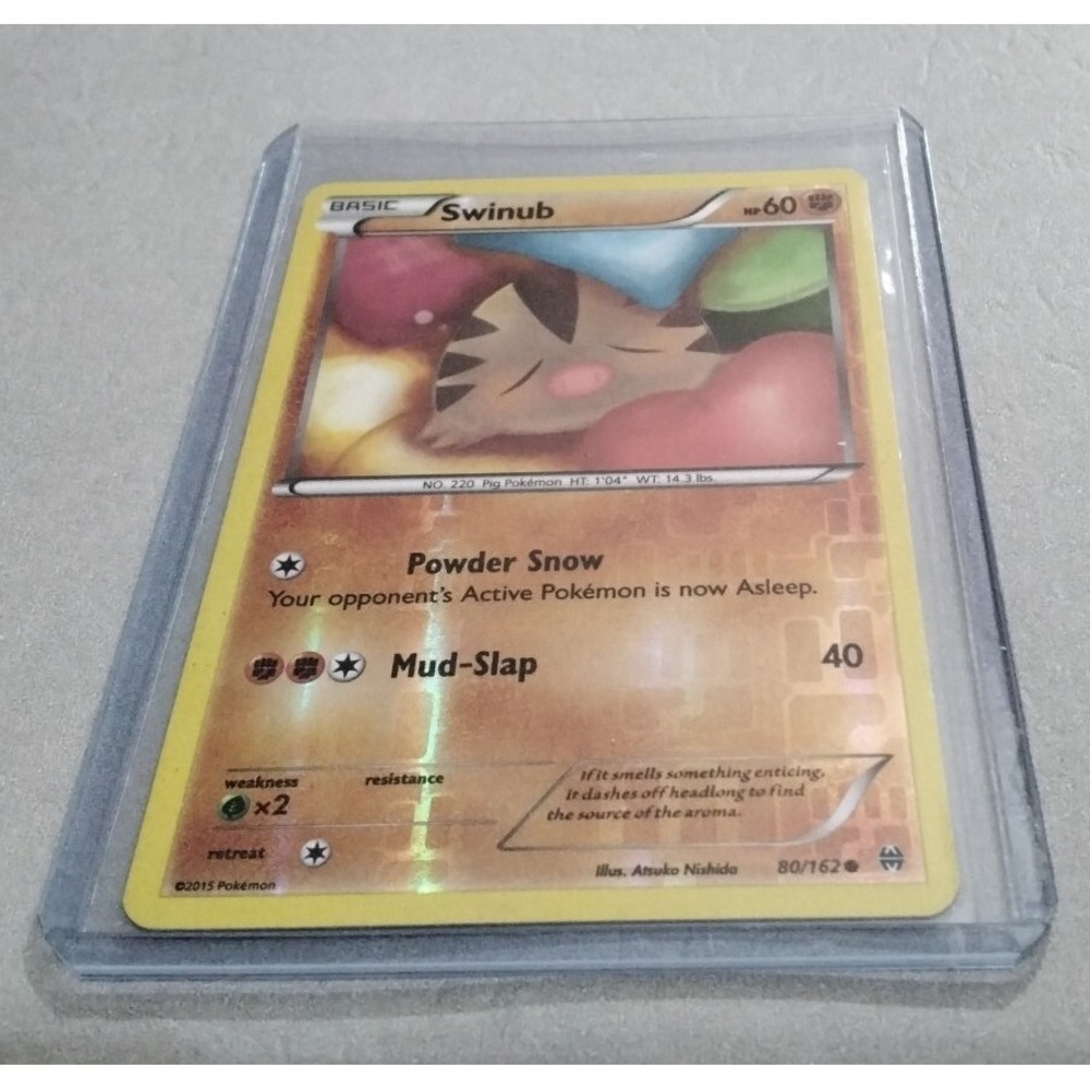 Pokemon SWINUB 80/162 - XY BREAKthrough - Rev Holo - MINT